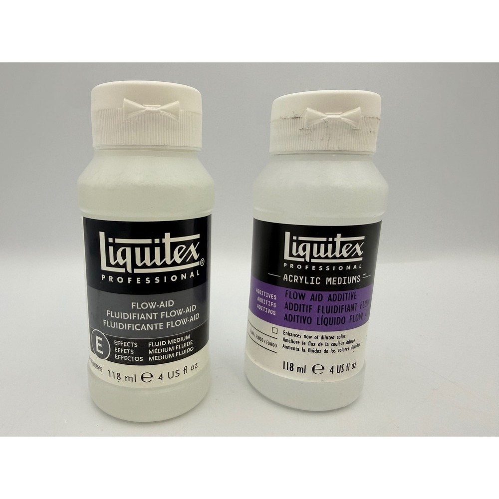 Liquitex Professional Flow-Aid Additive 4oz 118ml Acrylic Medium 2 Bottles NEW
